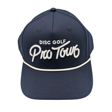 Load image into Gallery viewer, DGPT Script Embroidered Five Panel Rope Snapback - Navy