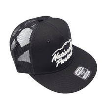 Load image into Gallery viewer, 3D Embroidered Nationally Parked Script - Flat Bill Snapback - Black