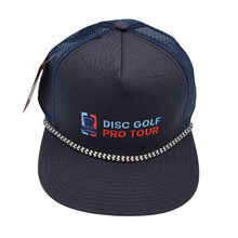 Load image into Gallery viewer, DGPT Bar Stamp Hat - Navy Flat Bill Snapback