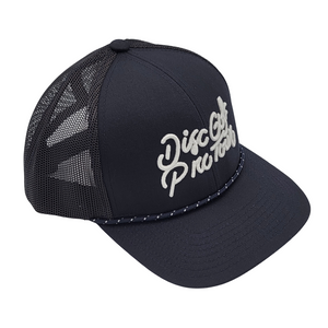 DGPT 3D Embroidered Script - Snapback Trucker Hat - Navy