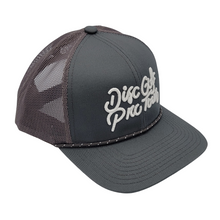Load image into Gallery viewer, DGPT 3D Embroidered Script - Snapback Trucker Hat - Graphite
