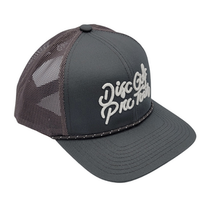 DGPT 3D Embroidered Script - Snapback Trucker Hat - Graphite