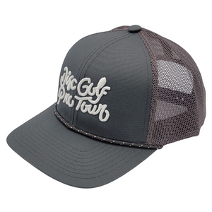 DGPT 3D Embroidered Script - Snapback Trucker Hat - Graphite