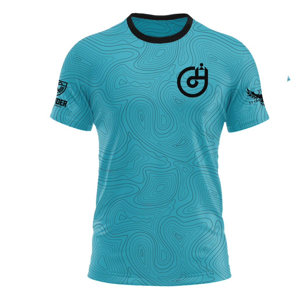 Wander Disc Golf - Calvin Heimburg 2024 - Aqua Topographic Jersey