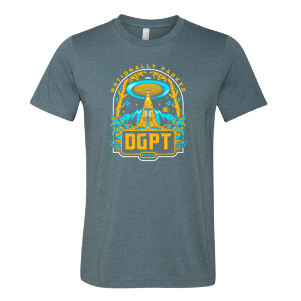 Galactically Parked Cotton T-Shirt - Blue