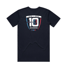 Load image into Gallery viewer, DGPT 10th Season T-Shirt - Navy