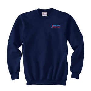 DGPT Bar Stamp - Embroidered Crew Neck Sweatshirt - Navy