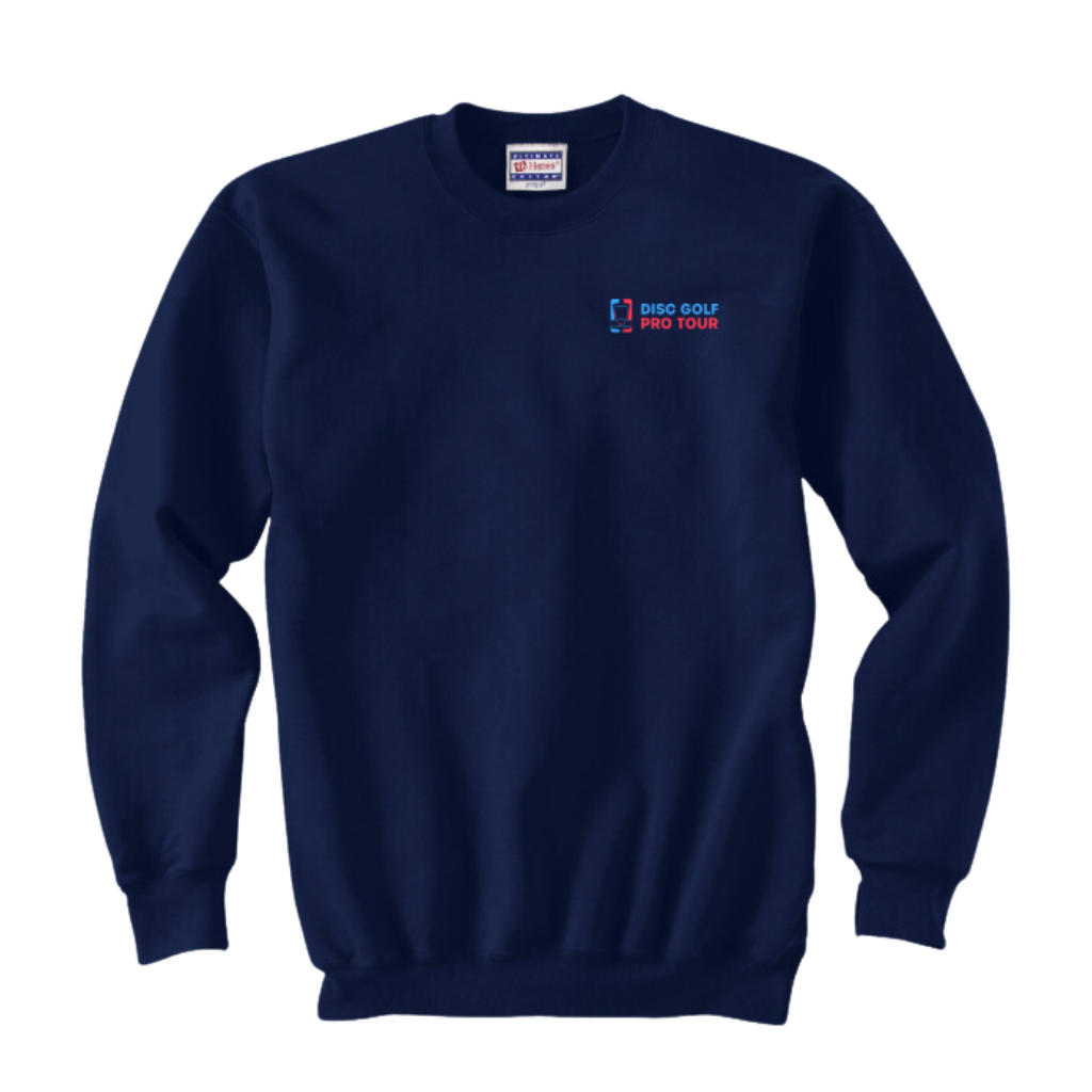 DGPT Bar Stamp - Embroidered Crew Neck Sweatshirt - Navy