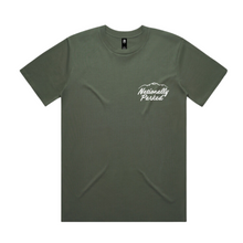 Load image into Gallery viewer, Nationally Parked Script - 100% Cotton T-Shirt - Green