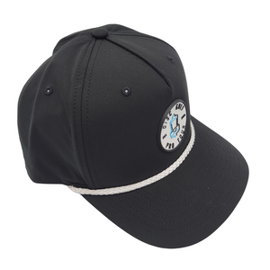 DGPT Pure Lines PVC Patch - Braided Rope Performance Hat - Black