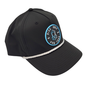 DGPT Pure Lines PVC Patch - Braided Rope Performance Hat - Black