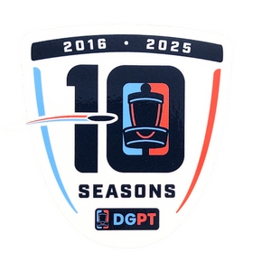 DGPT 10th Season Shield Sticker