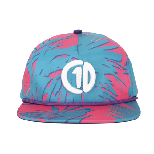 C1D - Perforated Rope Snapback - Pink Floral