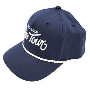 DGPT Script Embroidered Five Panel Rope Snapback - Navy