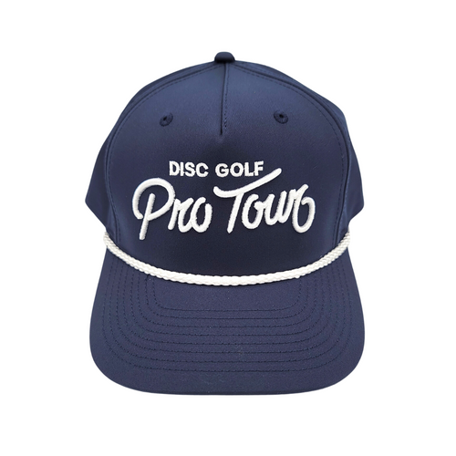 DGPT Script Embroidered Five Panel Rope Snapback - Navy