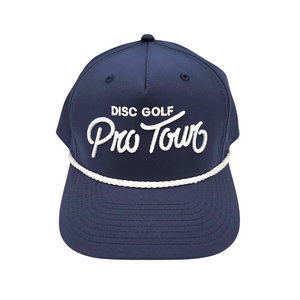 DGPT Script Embroidered Five Panel Rope Snapback - Navy