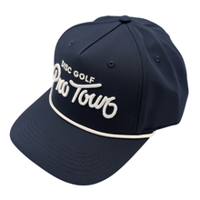 Load image into Gallery viewer, DGPT Script Embroidered Five Panel Rope Snapback - Navy