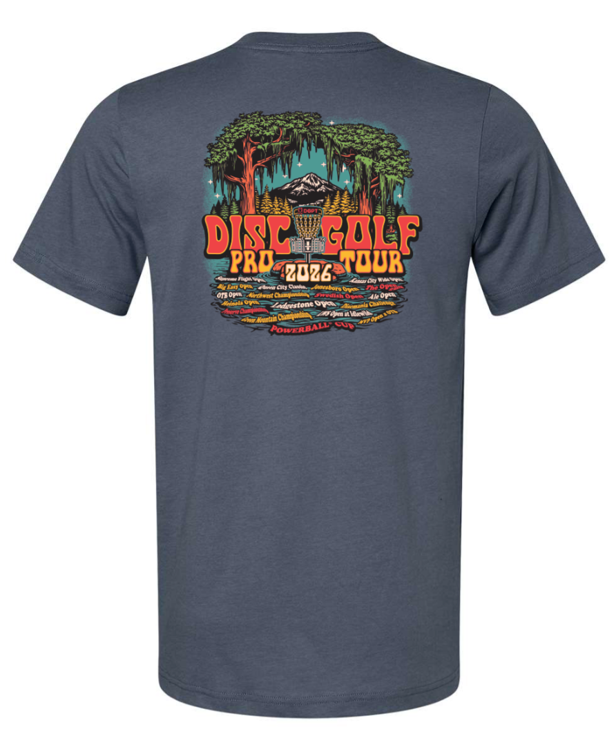 2026 Concert Themed Tour Schedule T-Shirt - Vintage Navy – Disc