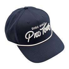 Load image into Gallery viewer, DGPT Script Embroidered Five Panel Rope Snapback - Navy