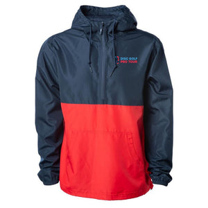 DGPT - 1/2 Zip Light Weight Pullover Windbreaker - Navy/Red