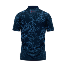 Load image into Gallery viewer, Diameter - Men&#39;s 2022 DGPT Navy Floral Polo (Light Blue Floral Print)