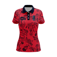Load image into Gallery viewer, Diameter - Women&#39;s 2022 DGPT Coral Floral Polo (Large Floral Print)