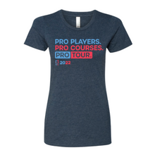 Load image into Gallery viewer, Women&#39;s 2022 DGPT Tour Shirt - Heather Navy