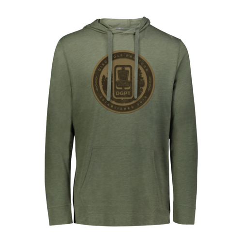 DGPT Founder's Seal - Lightweight Eco Hoodie - Heather Olive
