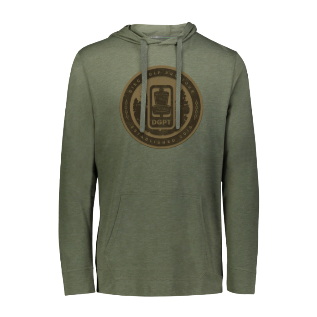 DGPT Founder's Seal - Lightweight Eco Hoodie - Heather Olive