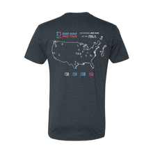Load image into Gallery viewer, 2023 DGPT Tour Schedule Shirt - Heather Navy