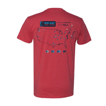 Load image into Gallery viewer, DGPT 2023 Tour Schedule Shirt - Red