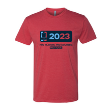Load image into Gallery viewer, DGPT 2023 Tour Schedule Shirt - Red